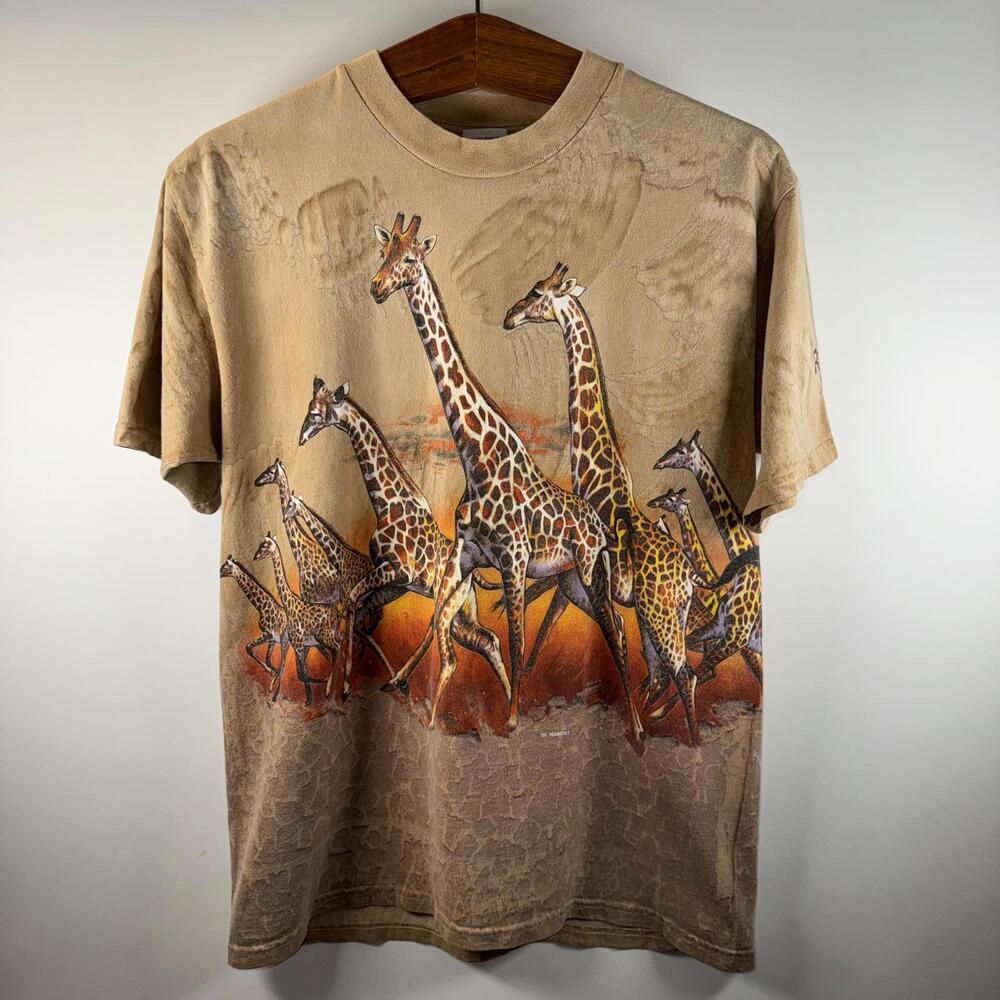 VTG 90’s Rainforest Cafe California Giraffe Graphic T-Shirt - M - Picture 1 of 7